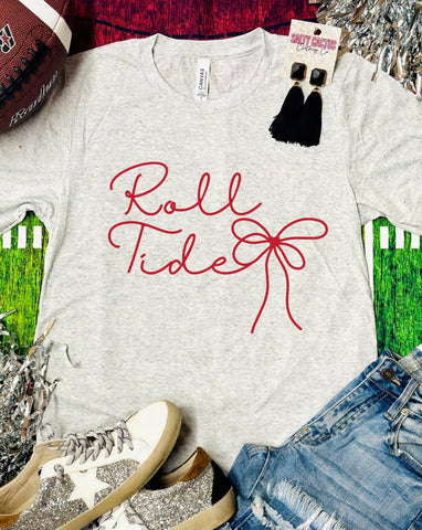 Roll Tide Bow Triblend Bella Tee