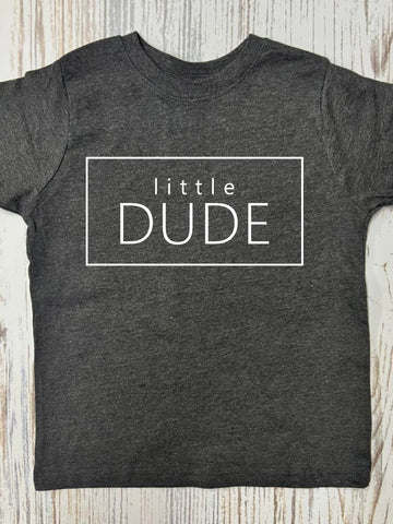 *DTF* Little Dude Dark Grey Tee