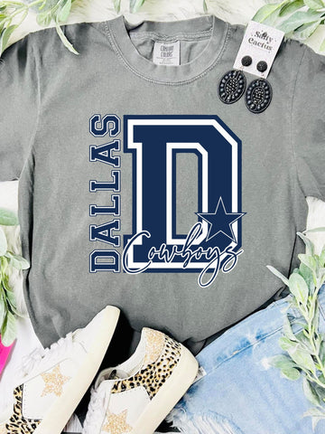 *DTF* Dallas Star New Grey Comfort Color Tee