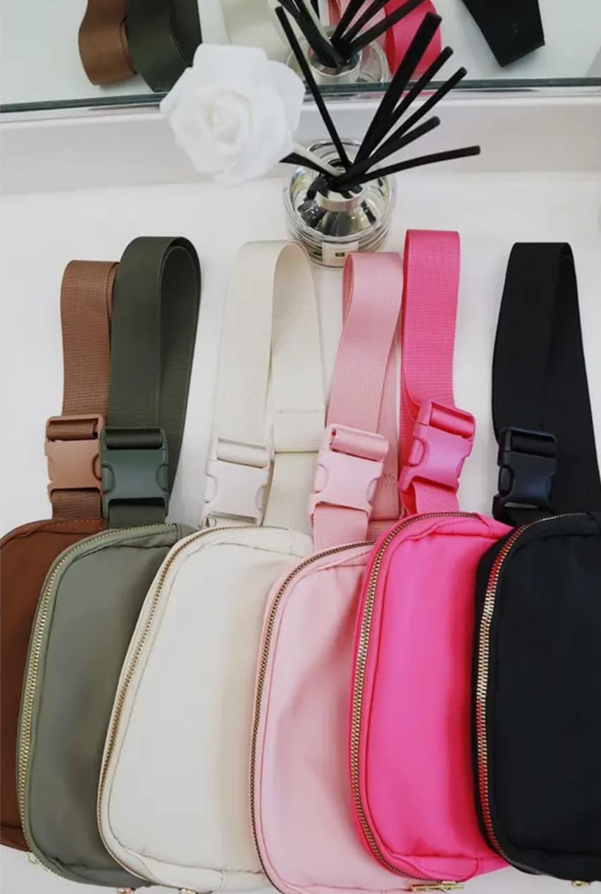 Solid Color Crossbody Fanny Pack