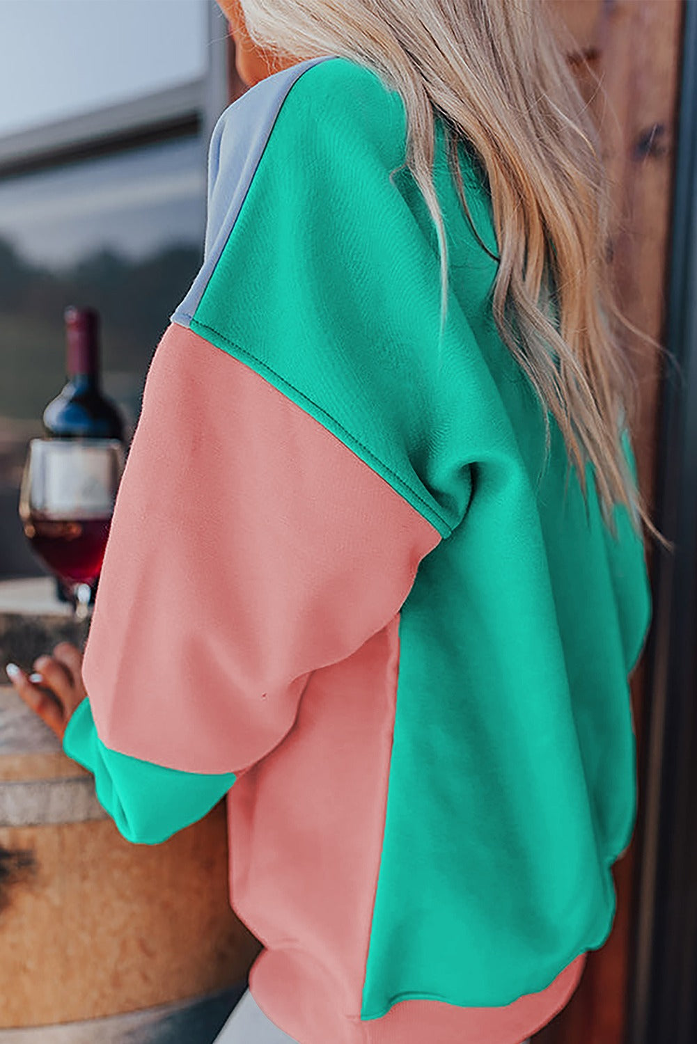 Colorblock Patchwork Sweatshirt