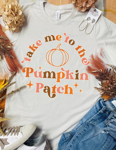 Take Me To The Pumpkin Patch Multicolor Tan Tee