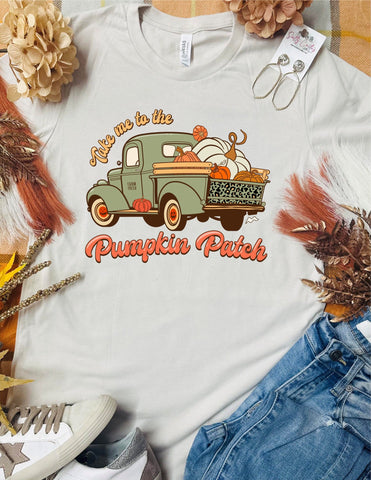 Pumpkin Truck Take Me To The Pumpkin Patch Tan Tee