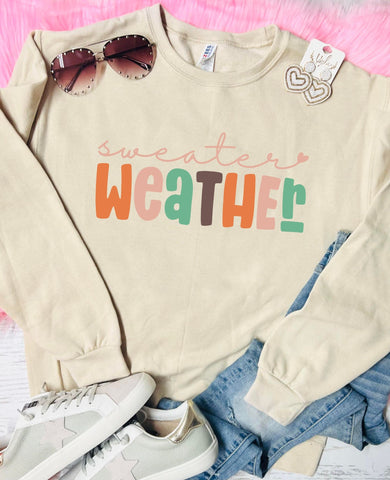 Sweater Weather Colorful Tan