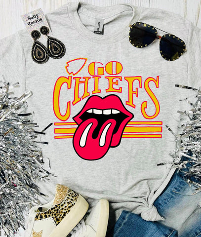 Go Chiefs Tongue Ash Grey Tee