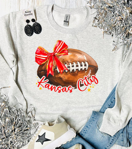 Coquette Football Kansas Ash Sweatshirt