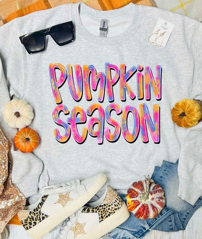 Pumpkin Season Watercolor Ash Grey Sweatshirt