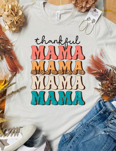 Leopard Fall Colors Mama Tan Tee