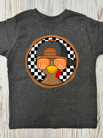 *DTF* Gobble Boy Bow Dark Grey Tee