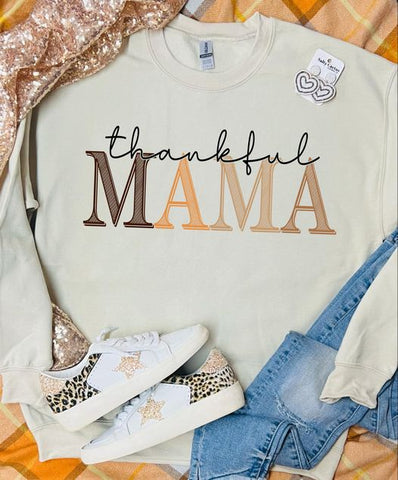 Thankful Mama Neutral Tan Sweatshirt