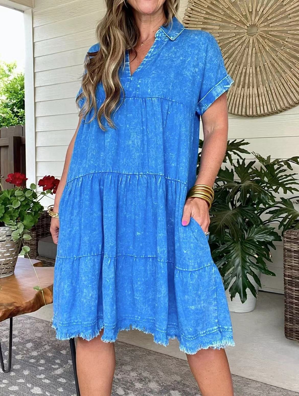 Vintage Washed Denim Dress