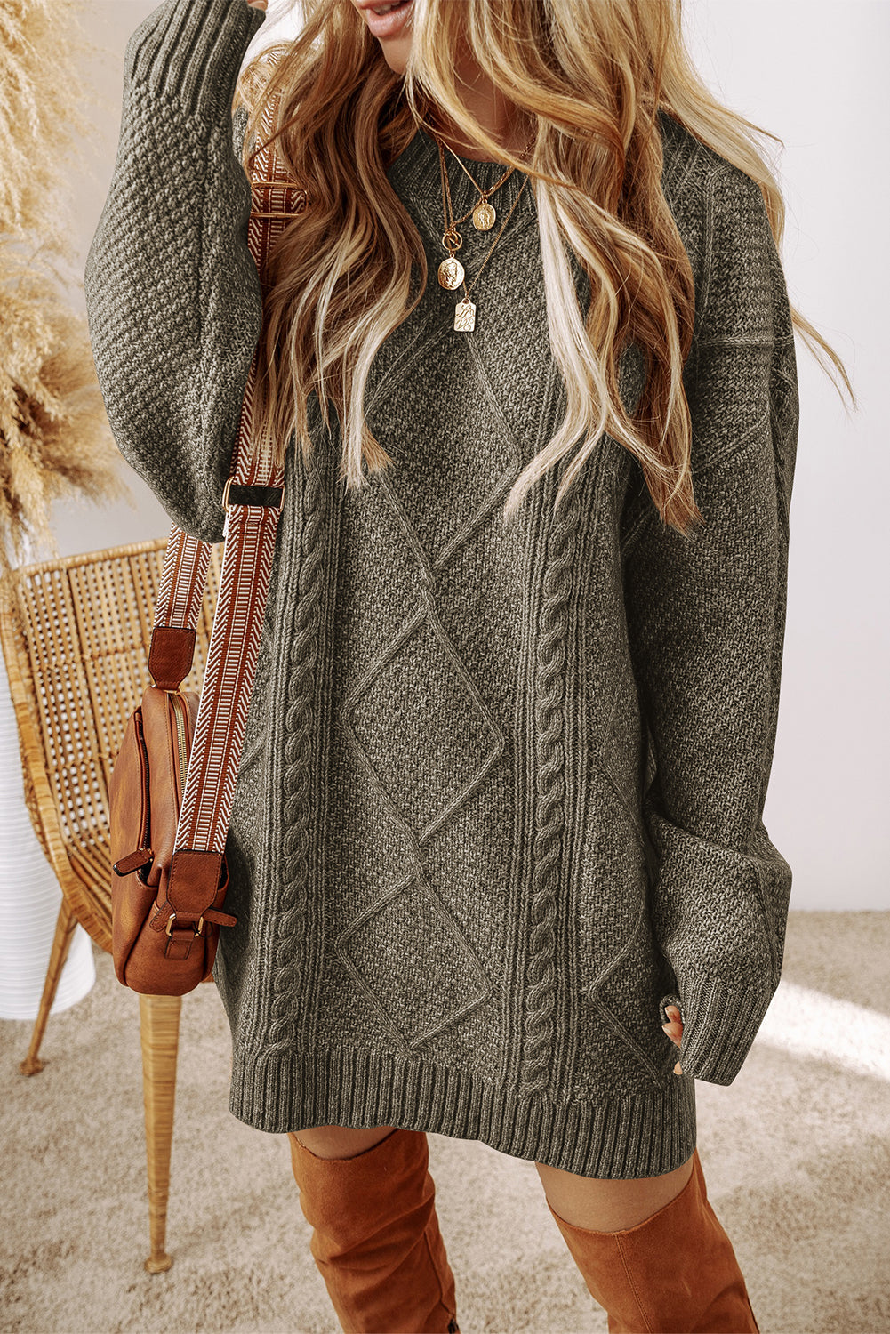 Casual Textured Sweater Dress!