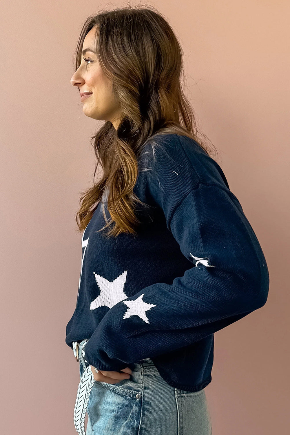 Star Pattern Knitted Sweater