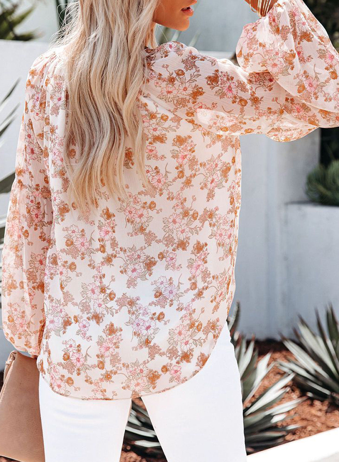 V-neck Chiffon Top