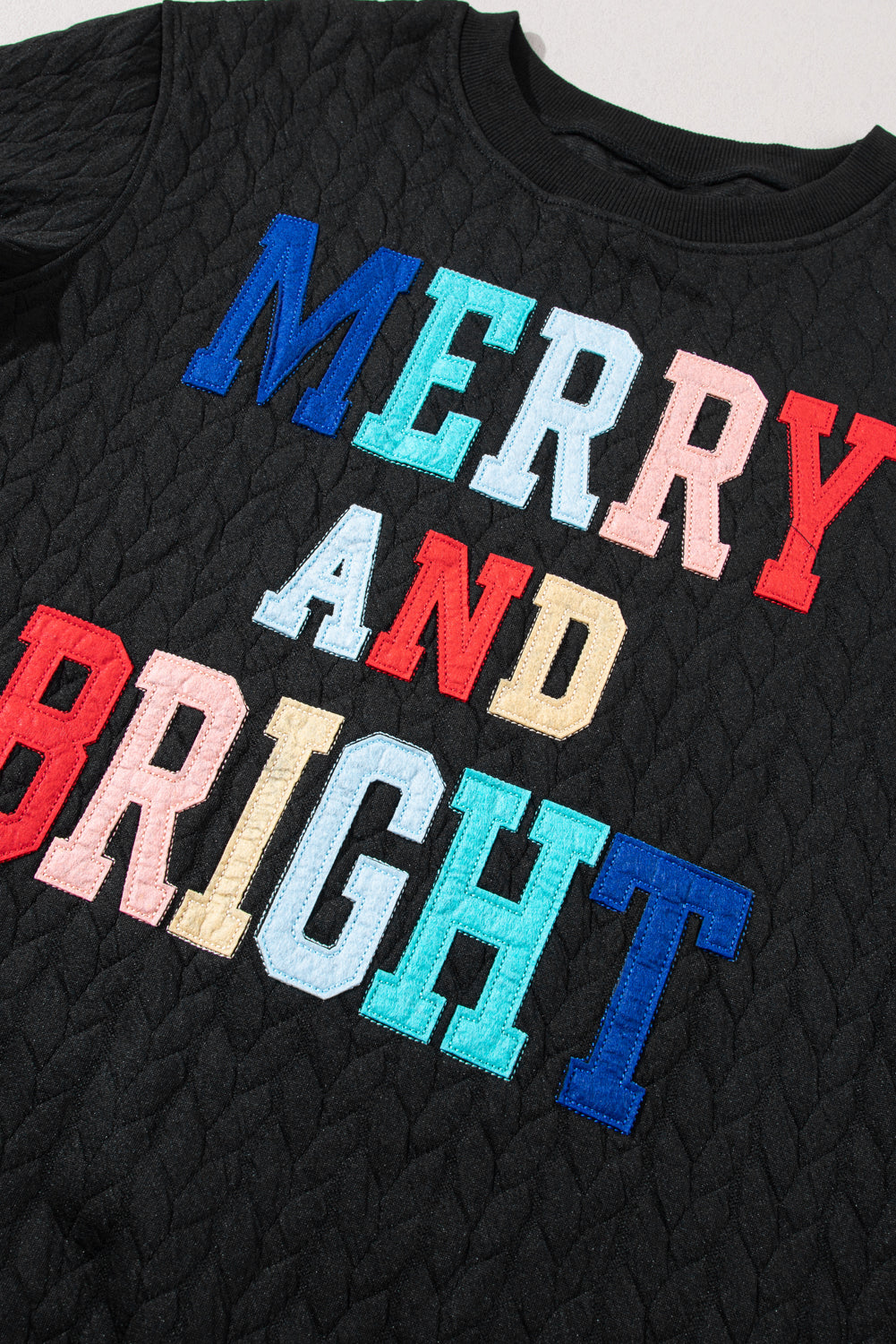 White Merry And Bright Cable Knit Pullover Sweatshirt