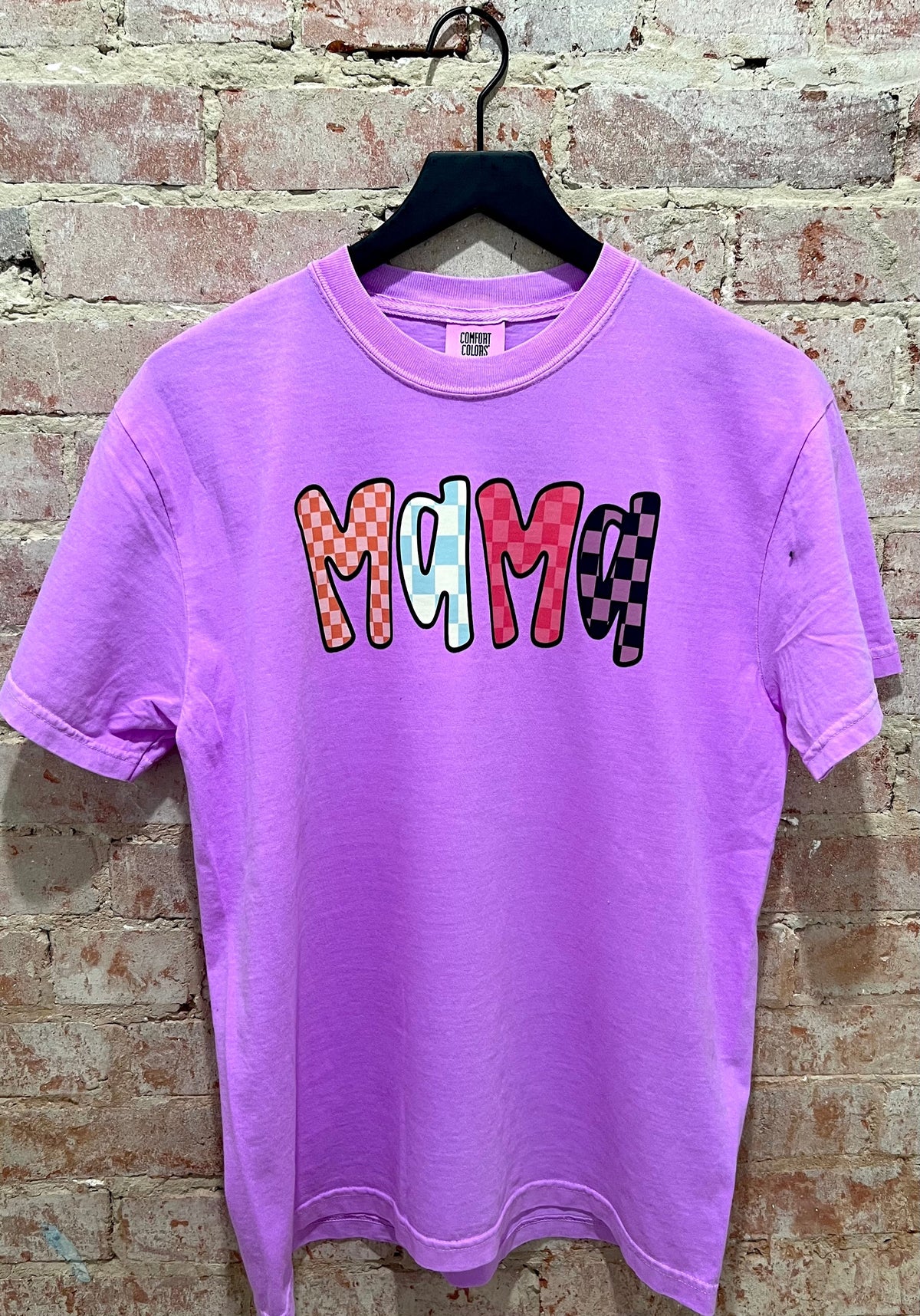 Colorful Checkered Mama Tee