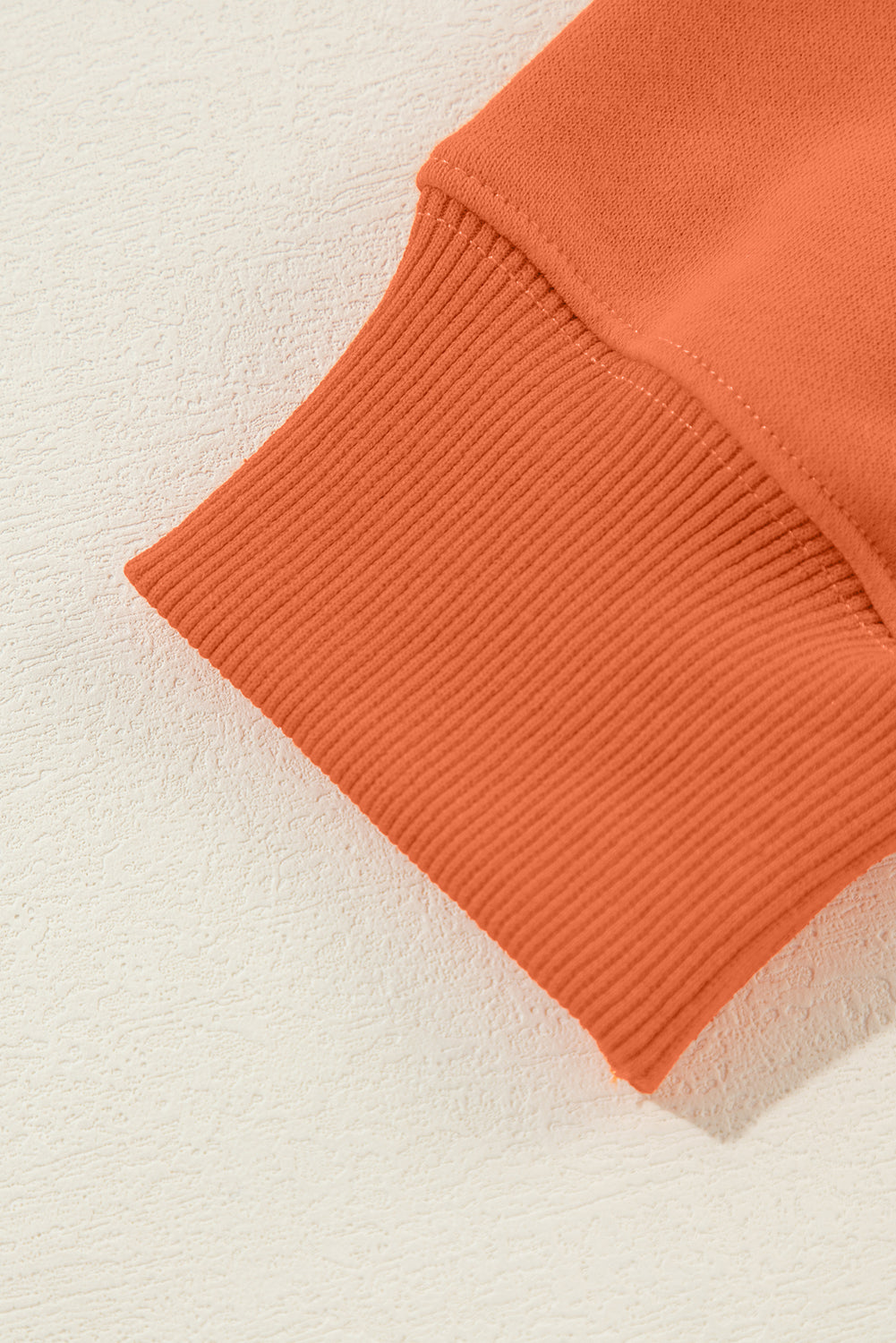 Orange Solid Classic Crewneck Pullover Sweatshirt