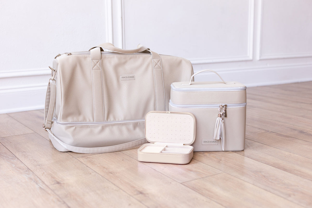 The Ashley Beige Duffle Bag