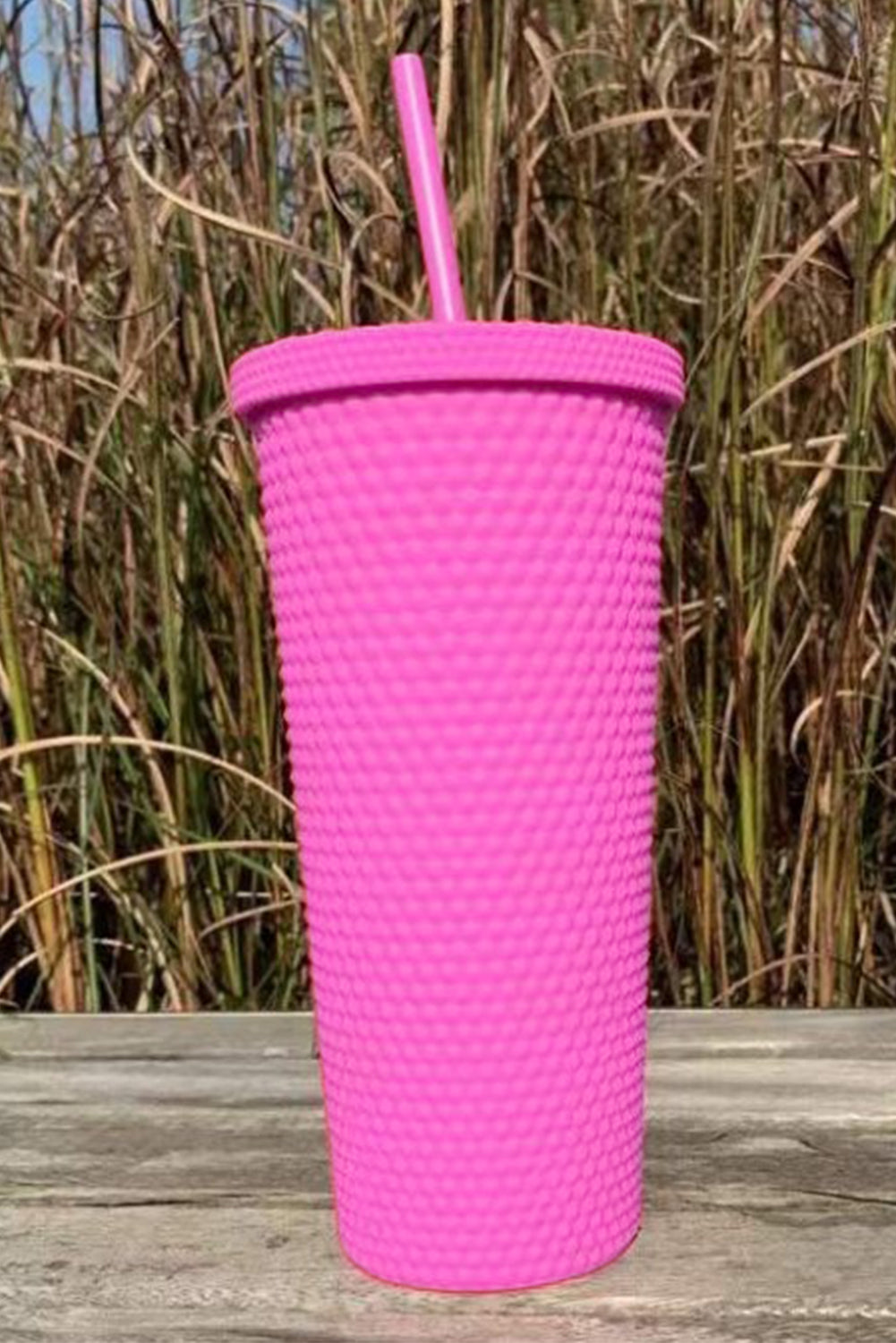 Green Reusable Matte Plastic Tumbler Cup