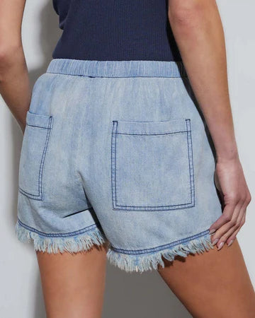 Pocket Frayed Tencel Shorts