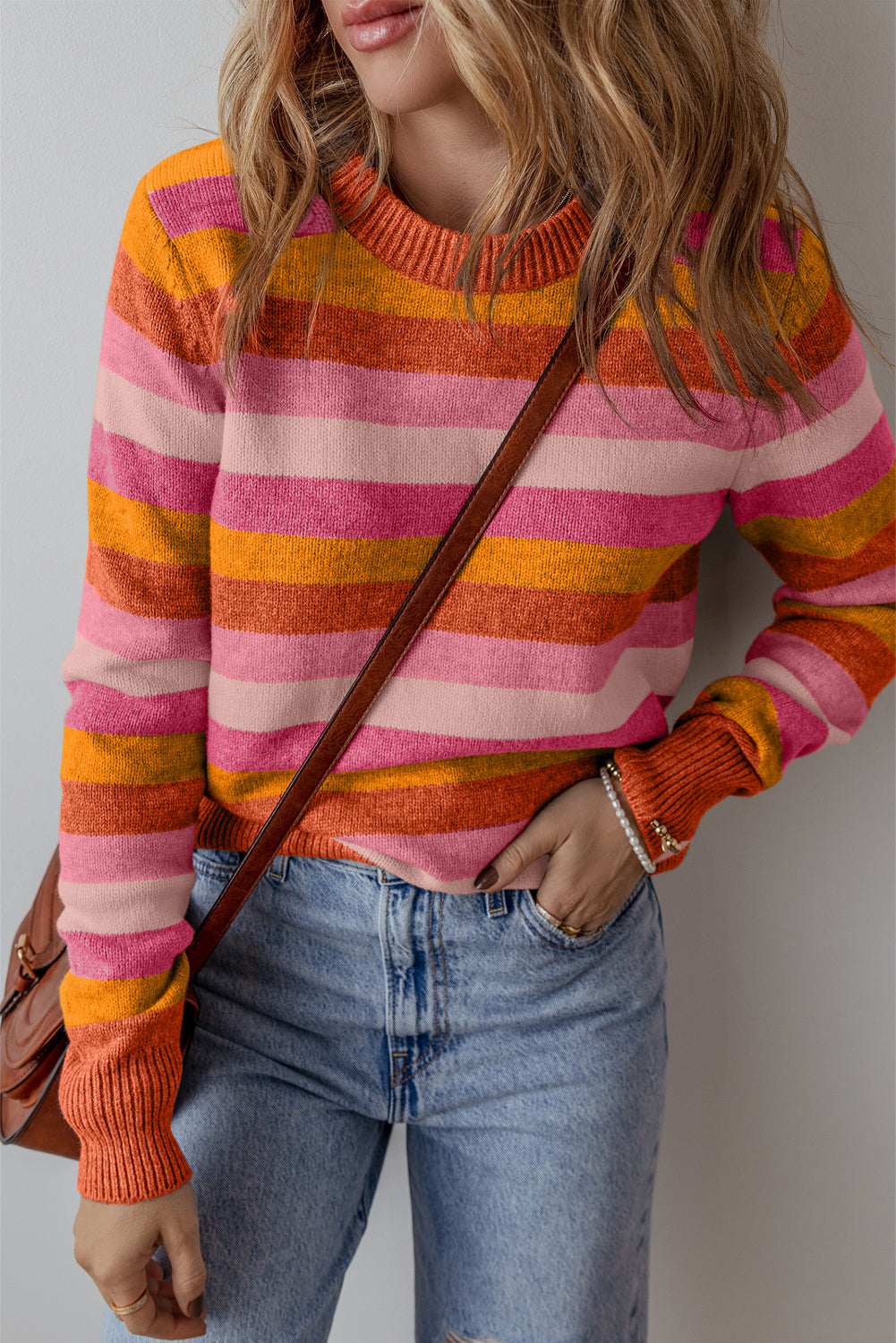 Stripe Color Block Sweater