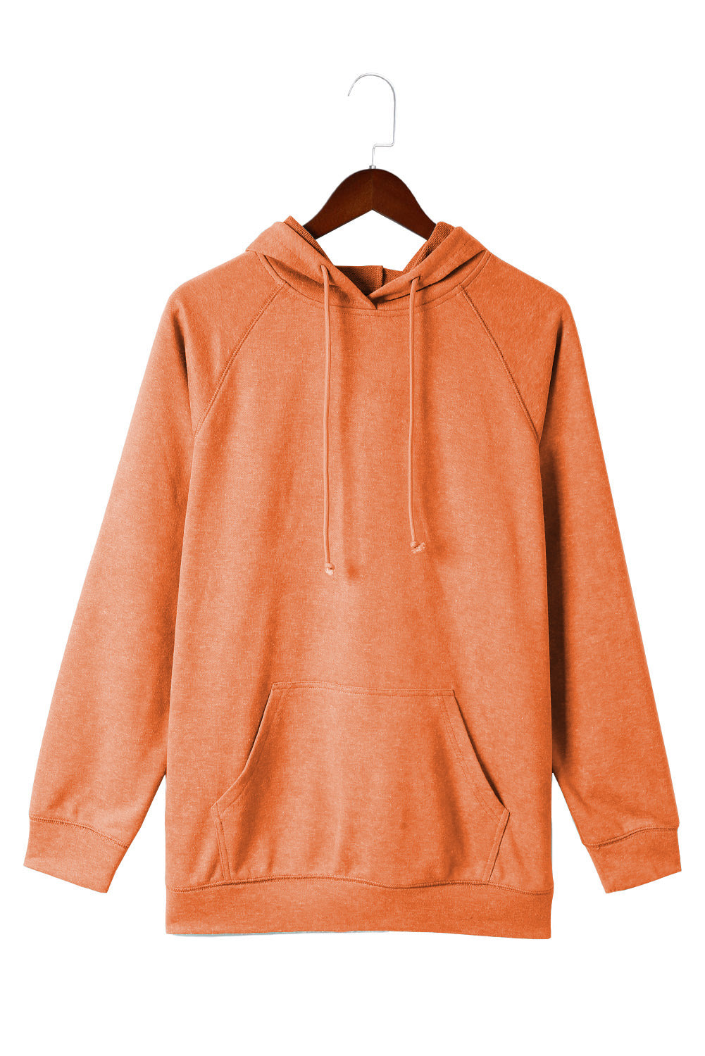 Gray Mineral Wash Kangaroo Pocket Drawstring Pullover Hoodie