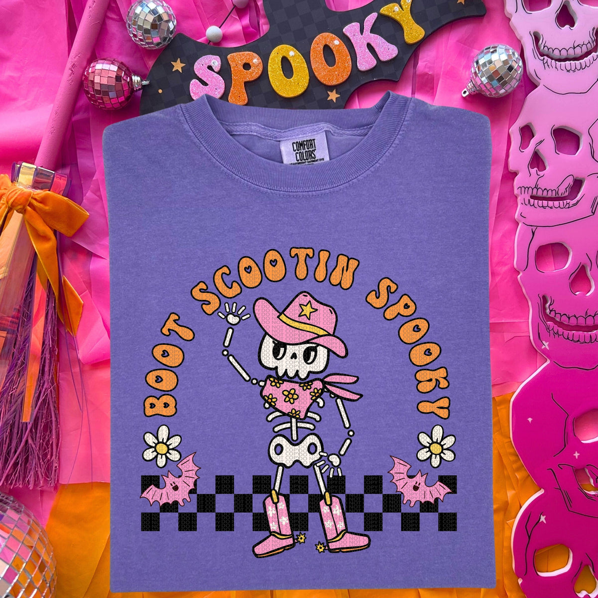 Boot Scootin Spooky comfort colors tshirt