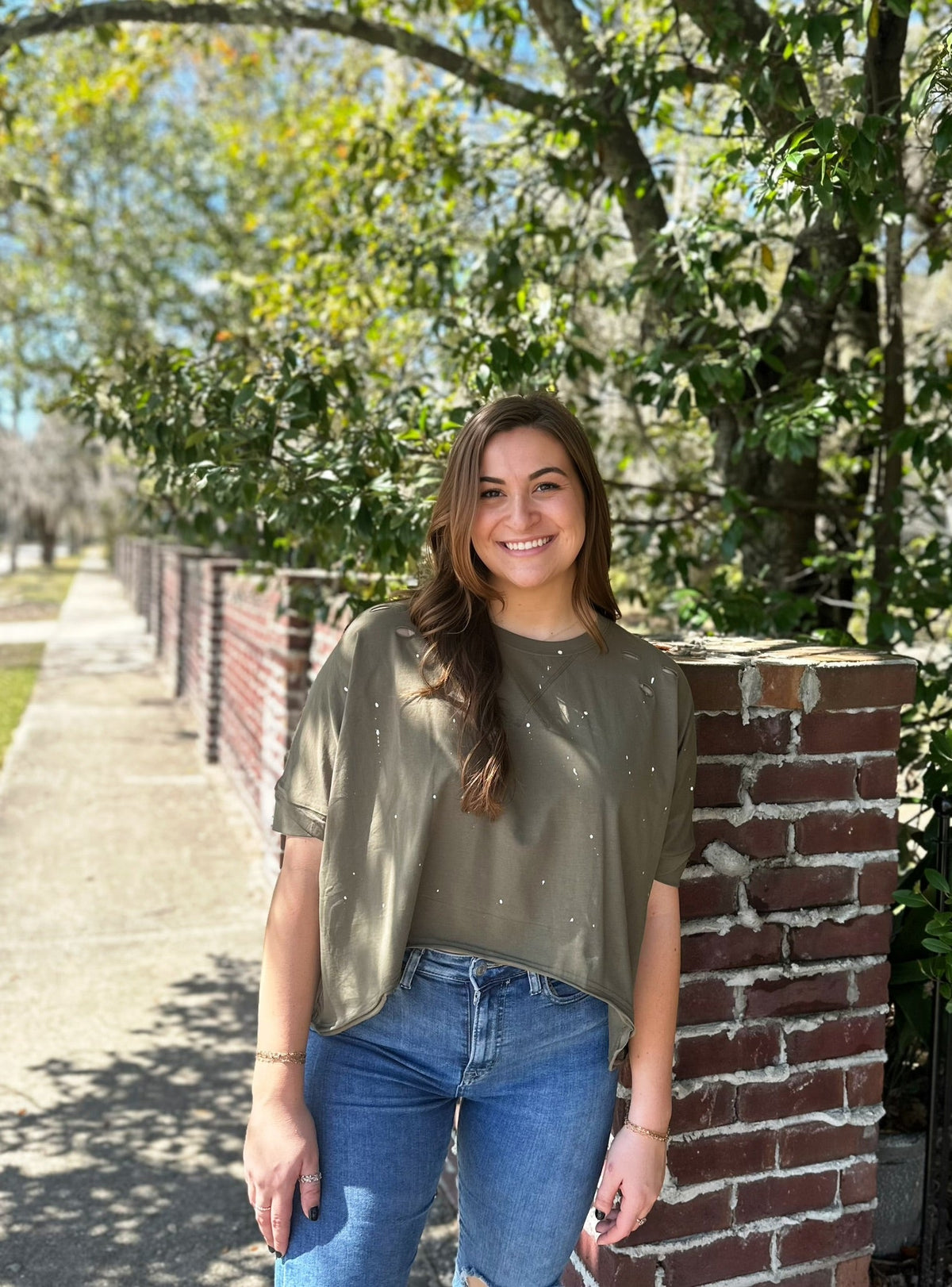 Green Distressed Top RTS