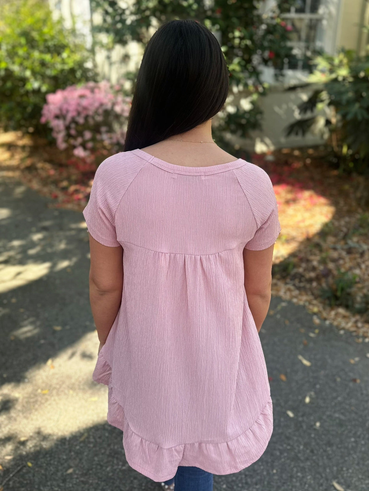 Pink Ruffle Top RTS