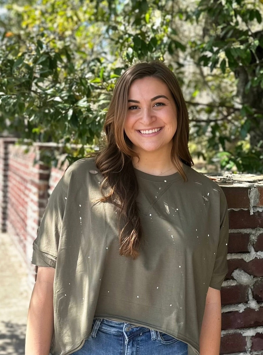 Green Distressed Top RTS