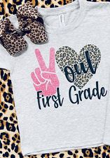 Girls Peace Out Grade Tee