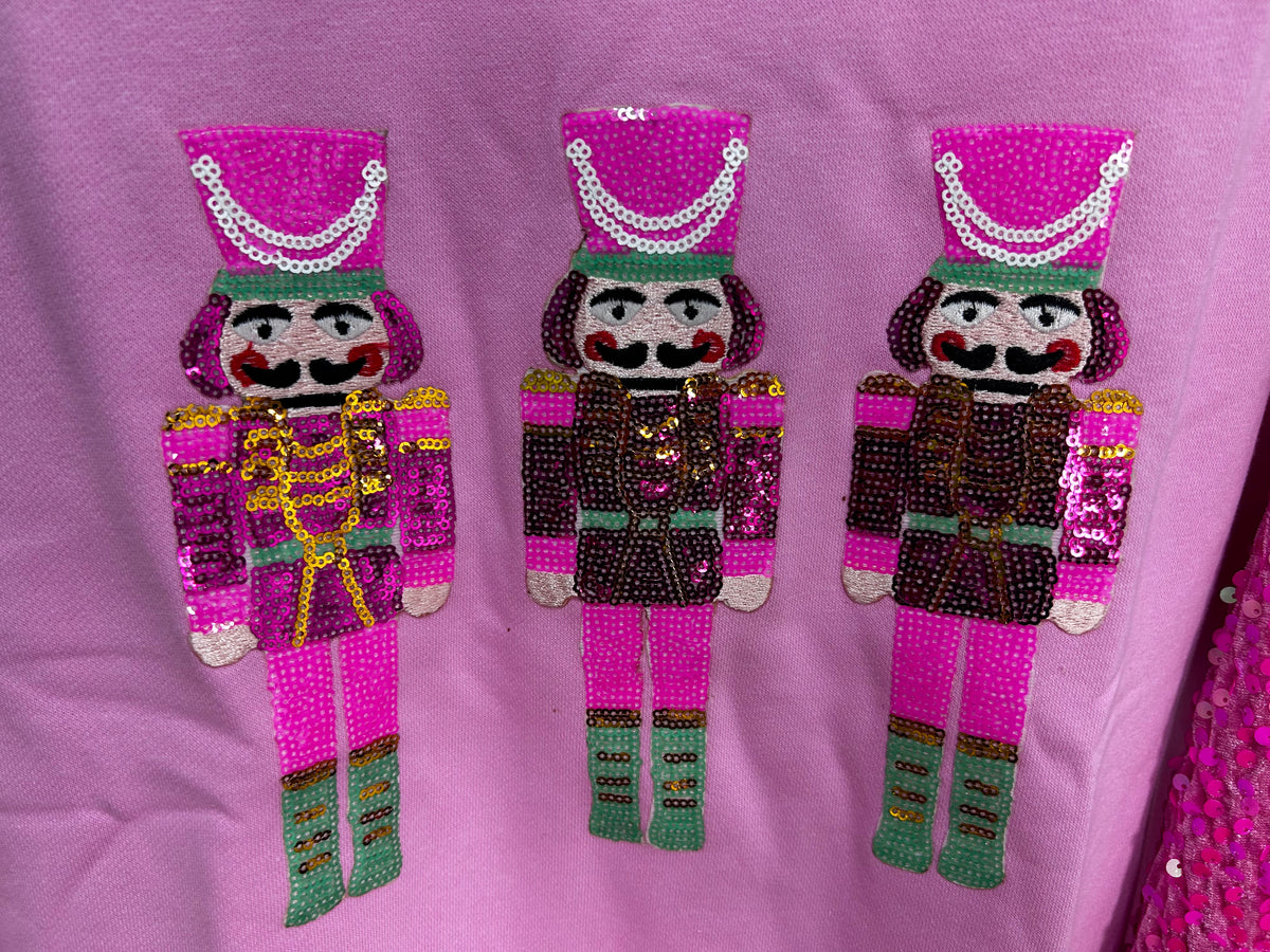 Nutcracker Sequin Patchwork Sweatshirt