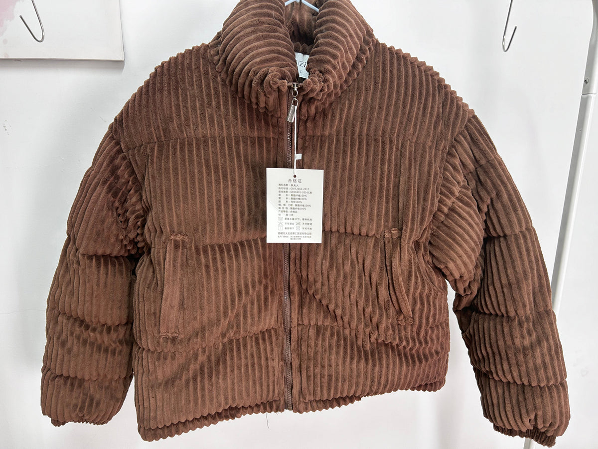 Corduroy Puffer Down Jacket