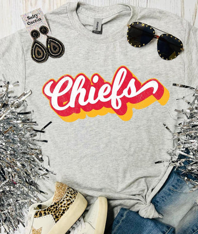 *RTS 5-7 Bus Days* Chiefs Retro Ash Grey Tee