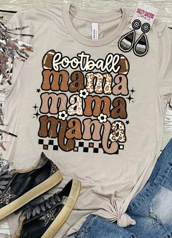 *RTS 5-7 Bus Days* Football Mama Tan Tee