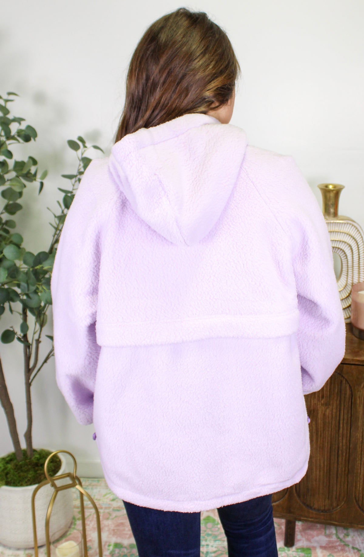 Purple Sherpa Pullover October.