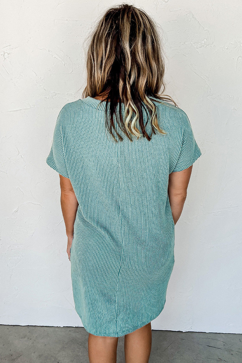 Crewneck Pocket T-shirt Dress