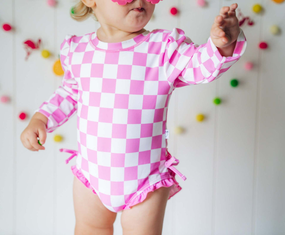 Kid's Plaid Swimsuit