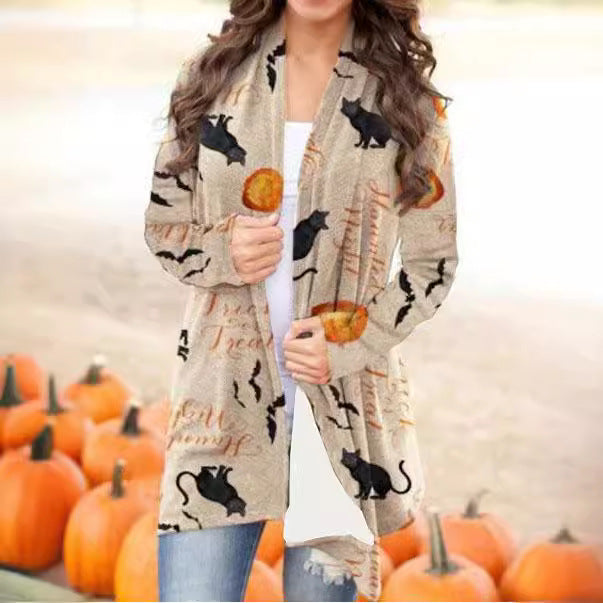 Halloween Print Cardigan