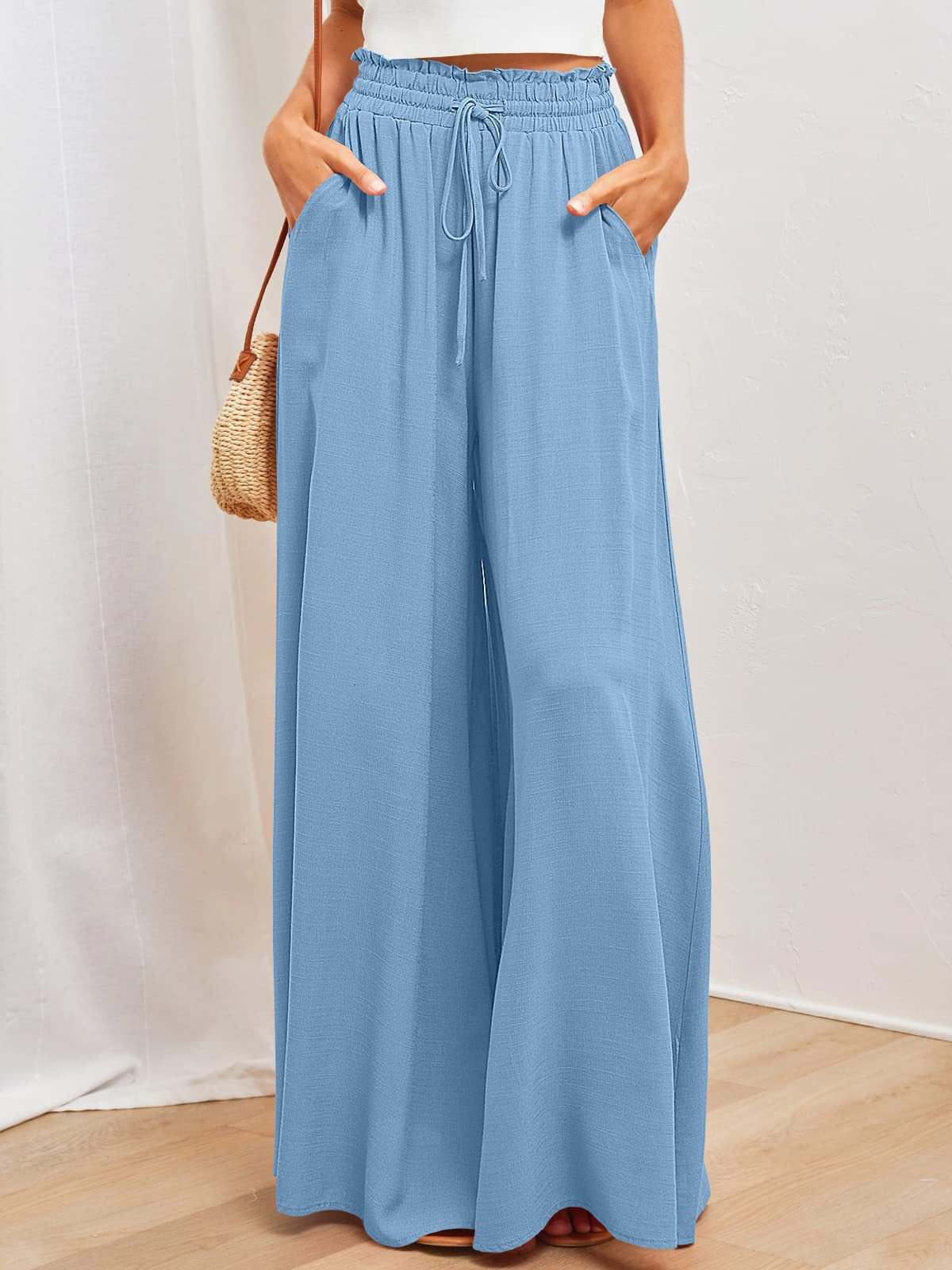 Wide Leg High Waist Trousers