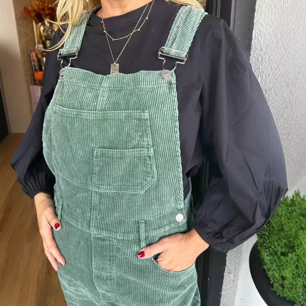 Corduroy Ripped Jumpsuit