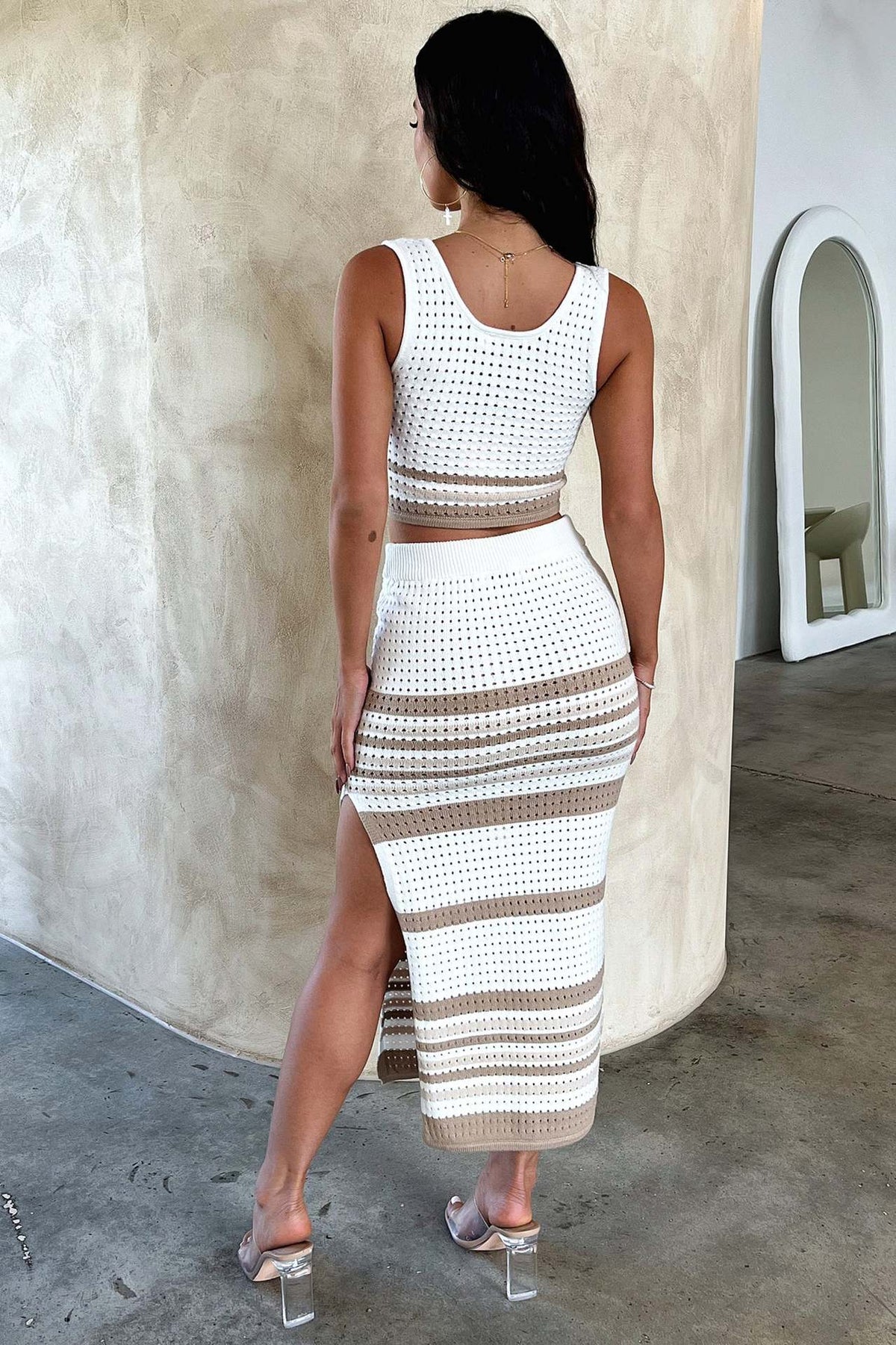 Stretch Knit Two-Piece Set