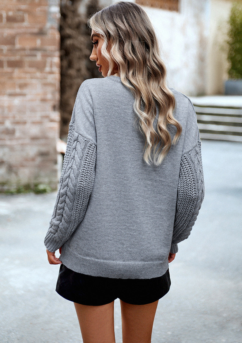 Crew Neck Textured Cozy Sweater