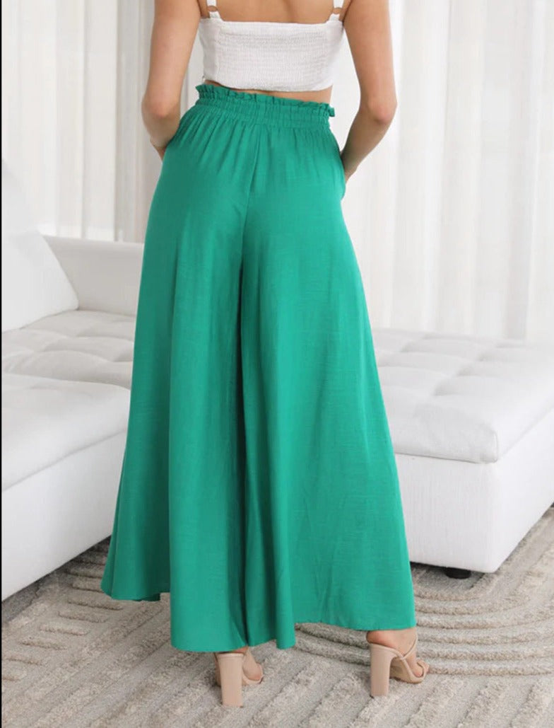 Wide Leg High Waist Trousers