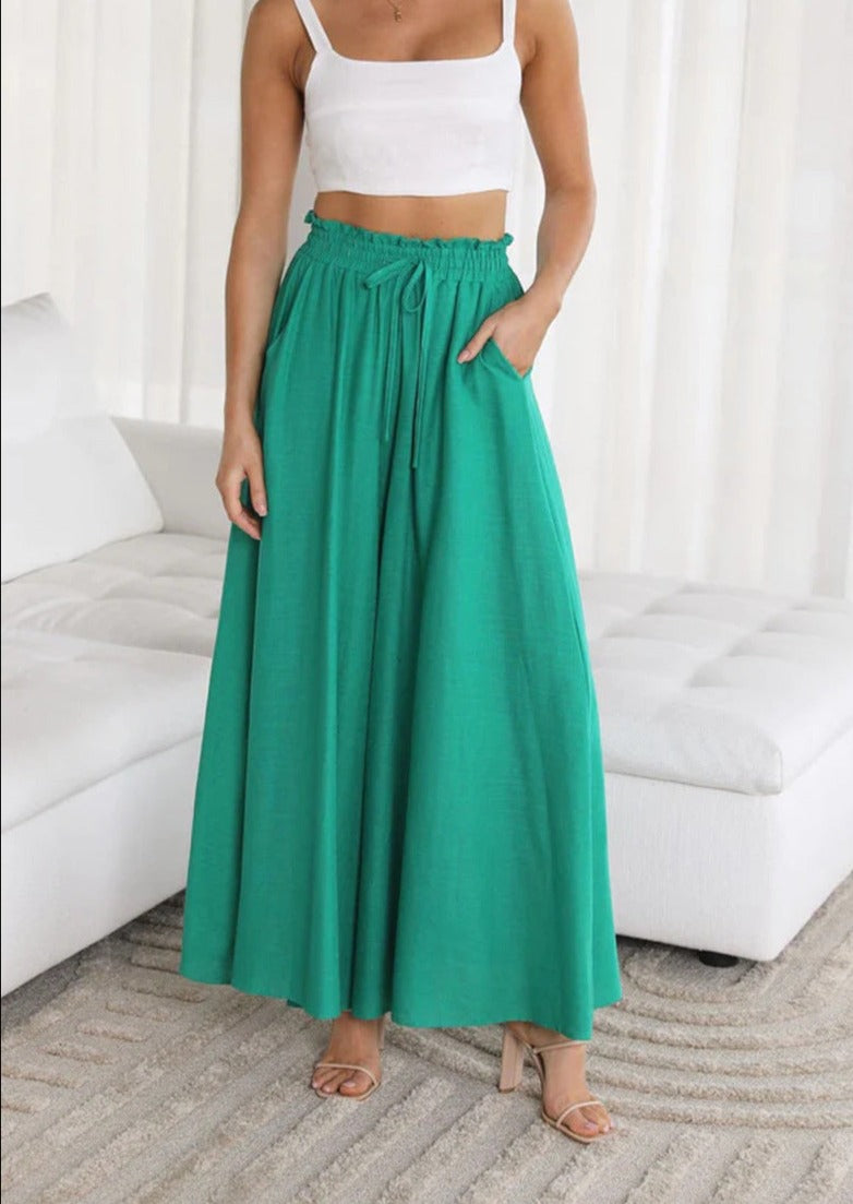 Wide Leg High Waist Trousers