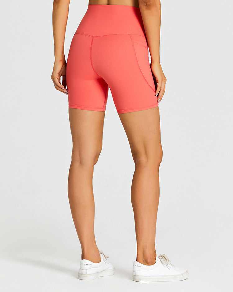 Yoga Biker Shorts With Pockets