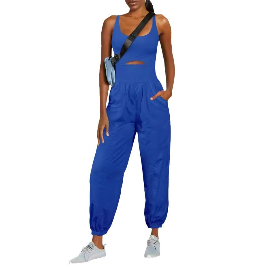 Camisole Tracksuit Jumpsuit with Pockets