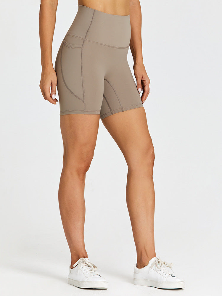 Yoga Biker Shorts With Pockets