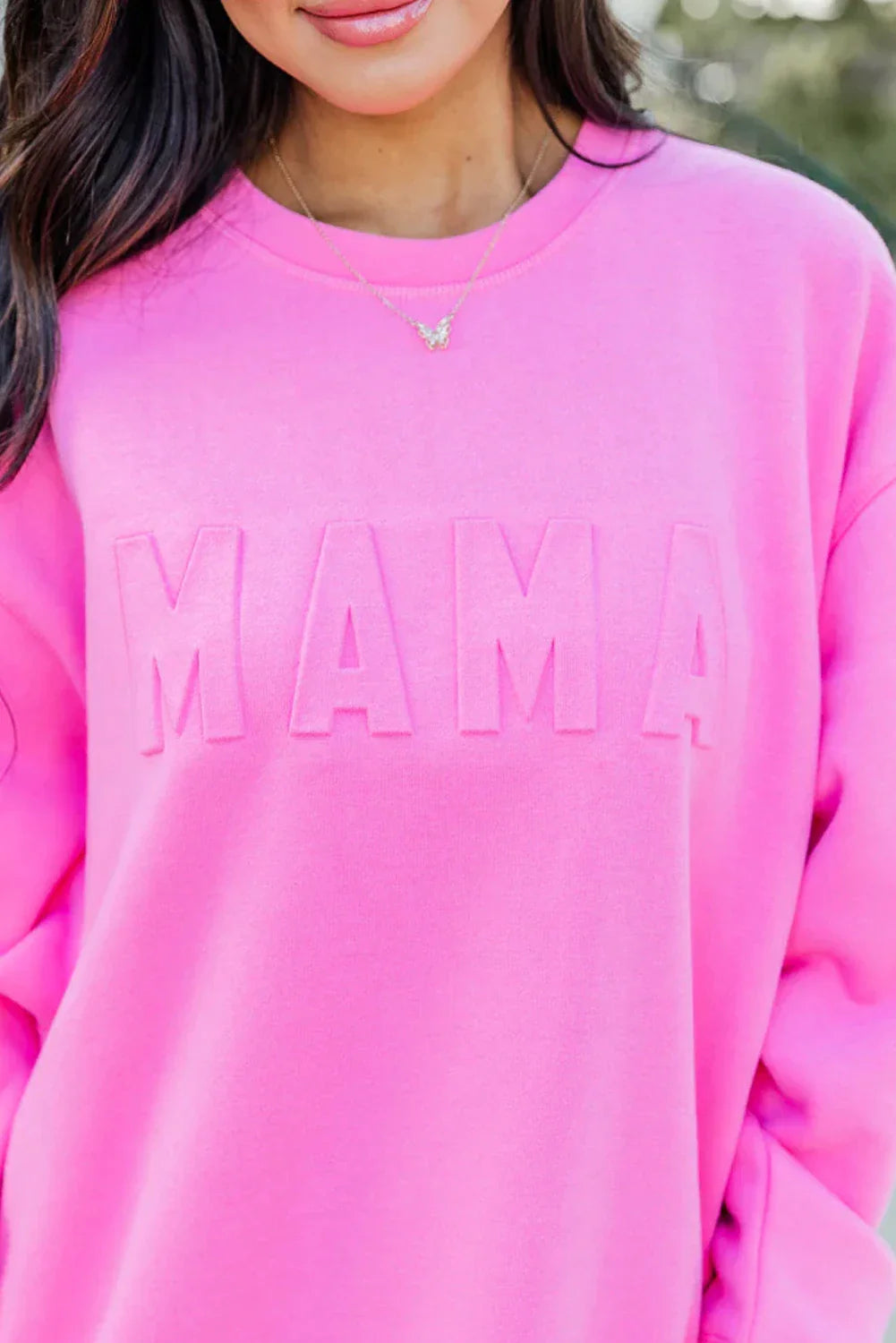 Mama Letter Drop Shoulder Sweatshirt