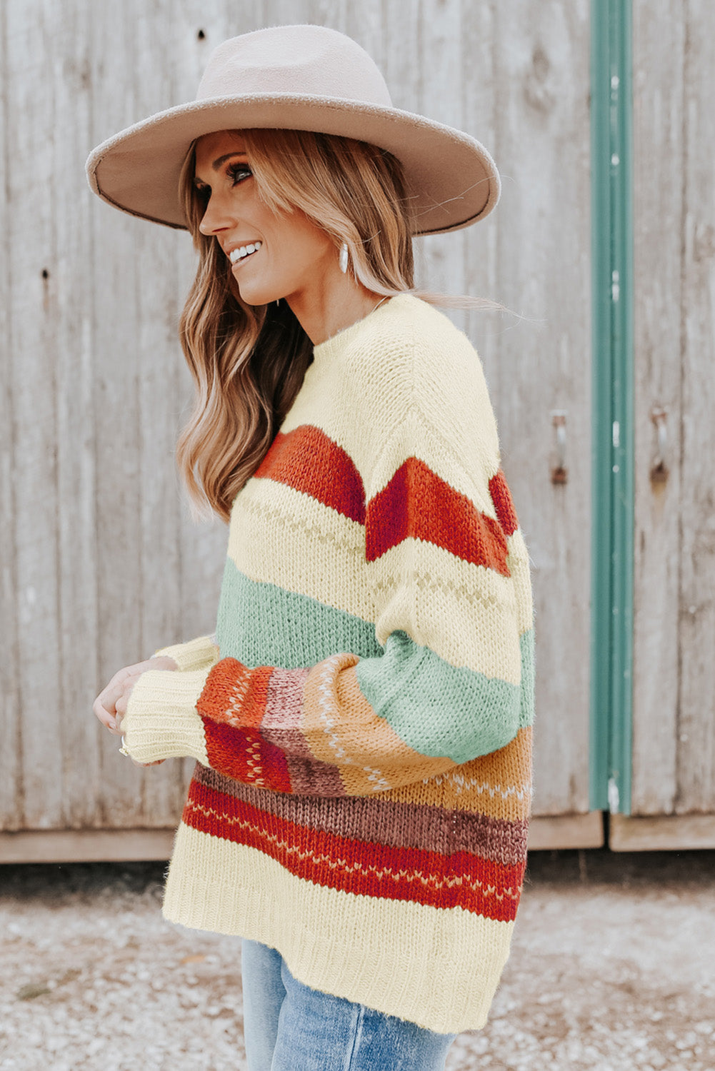 Striped Color Block Sweater